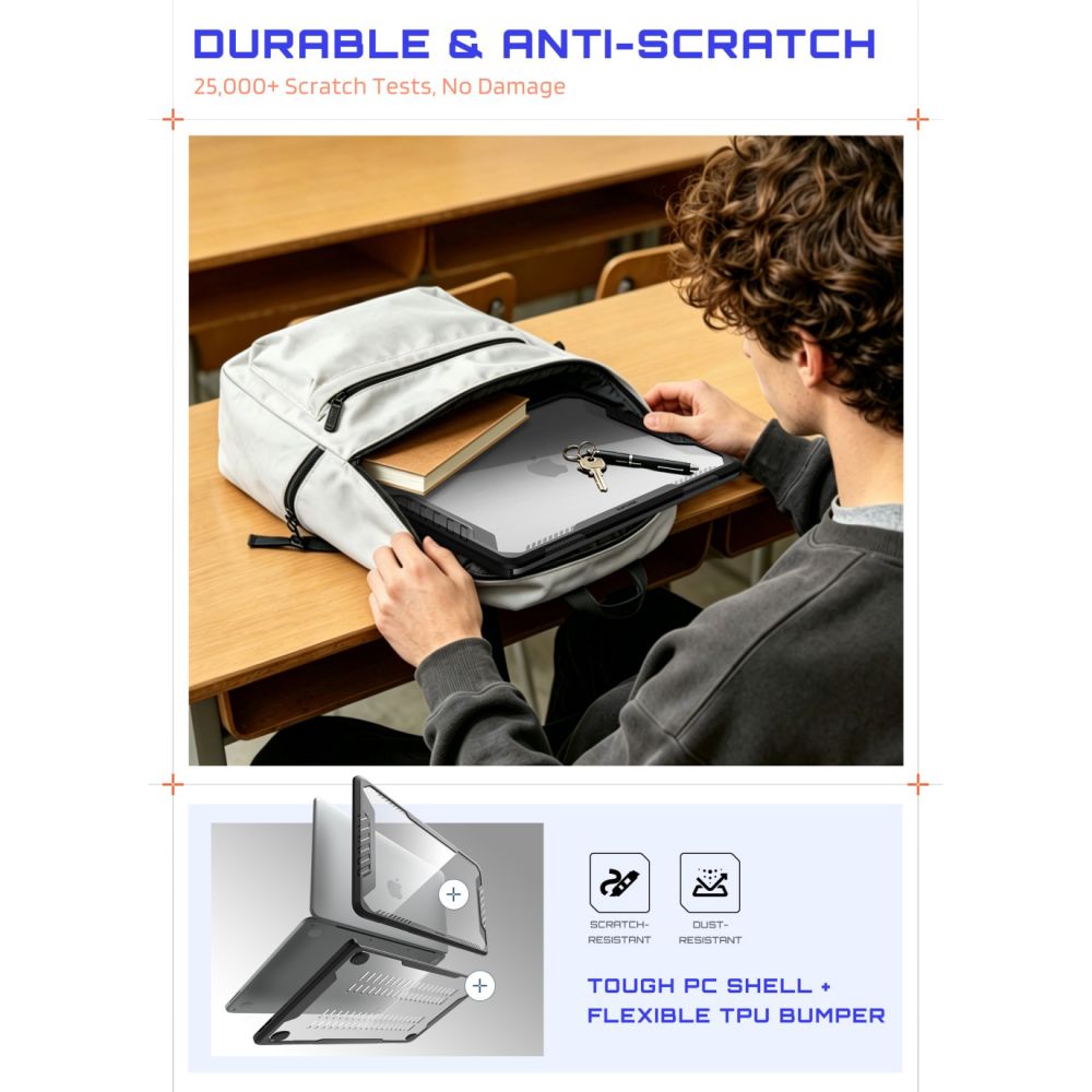 Supcase MacBook Neo 13 Kuori Unicorn Beetle Pro Musta