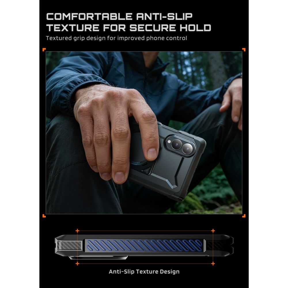 Supcase Samsung Galaxy Z Fold 8 Kuori UB Grip MagSafe Musta