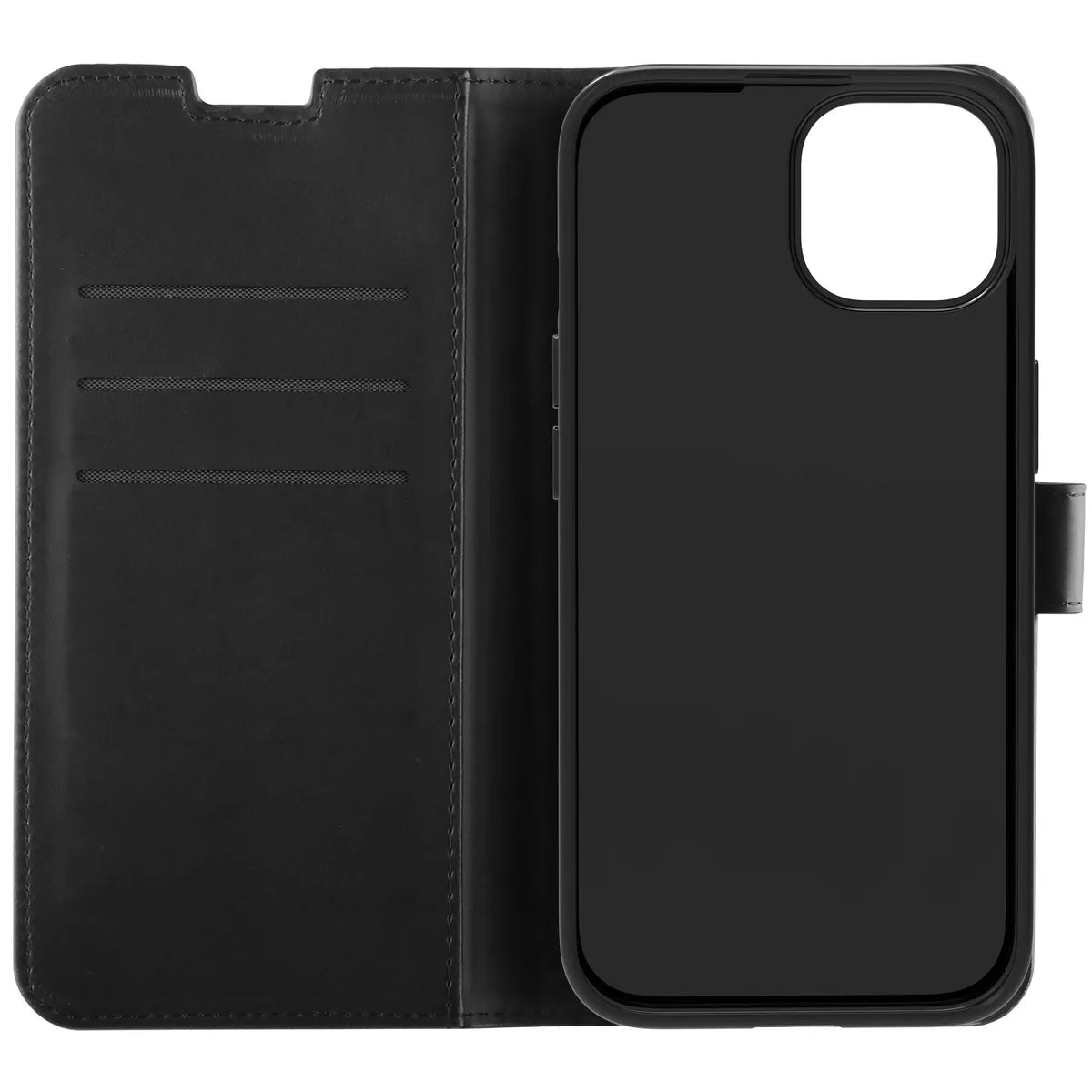 X2O iPhone 13/14/15 Kotelo Classic Wallet Musta