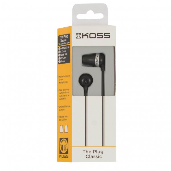 Koss In-Ear-kuulokkeet The Plug, musta