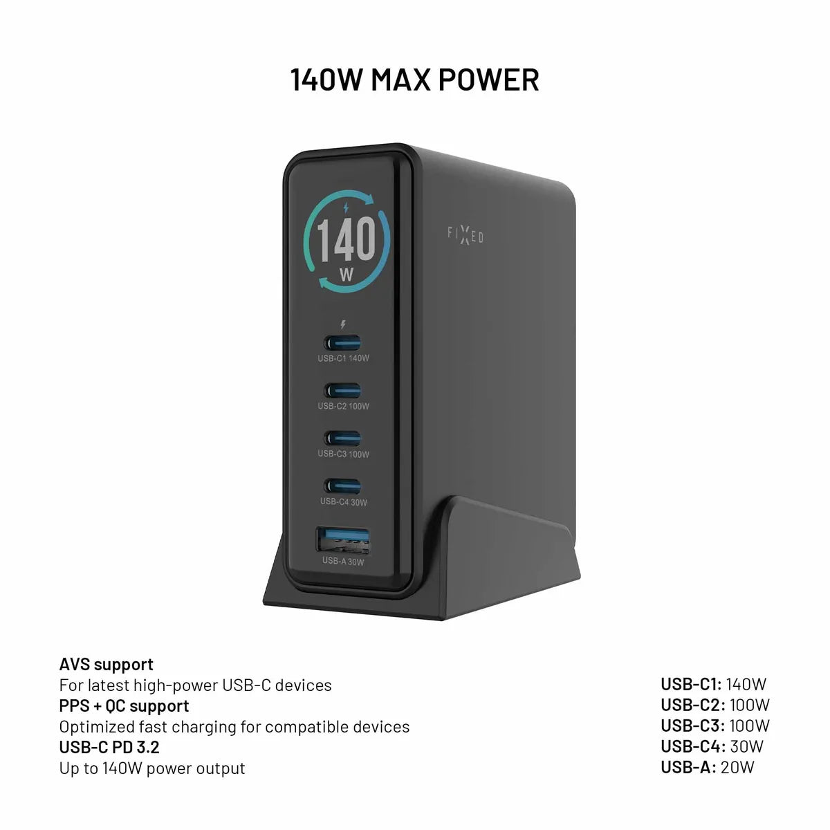 Fixed Pöytälaturi GaN140 Charging Dock