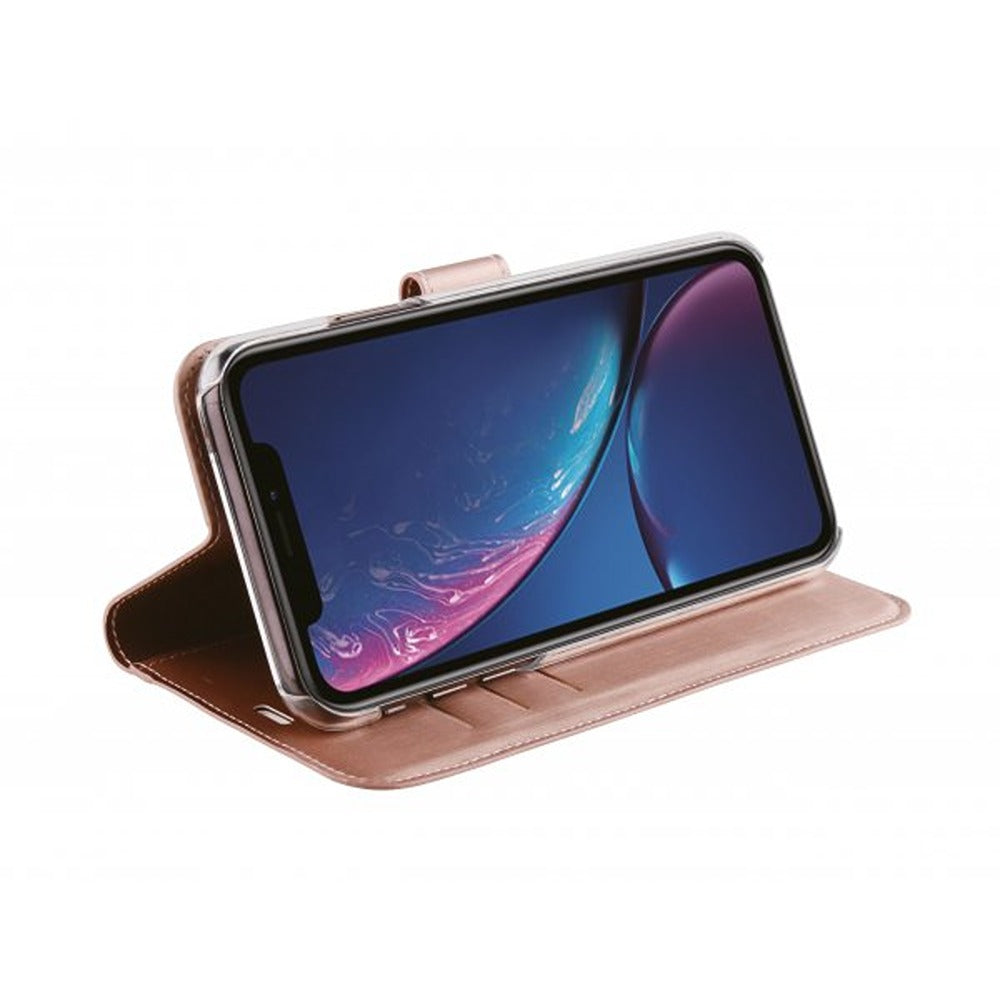 Vivanco iPhone Xr Classic Wallet -suojakotelo, ruusukulta