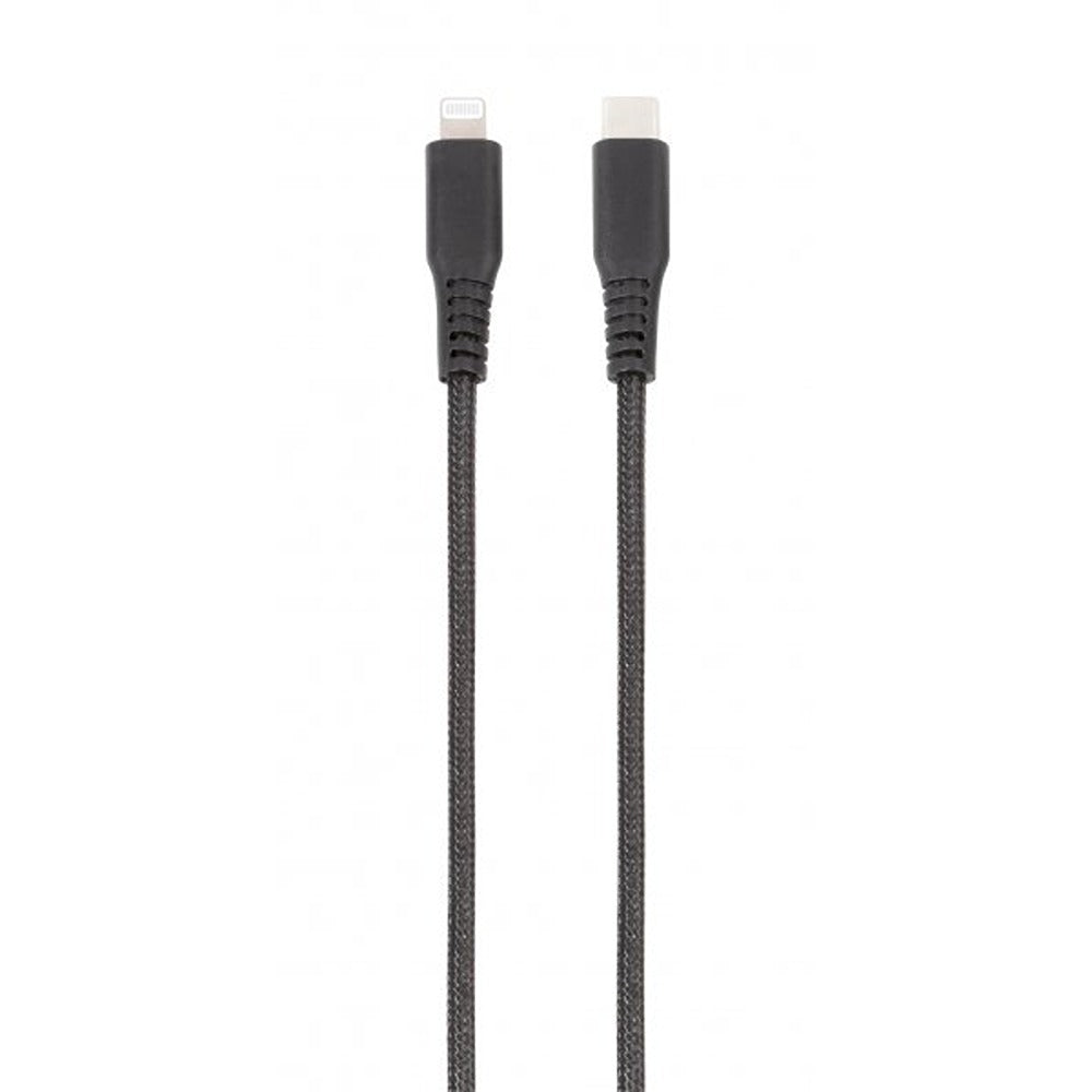 Vivanco-kaapeli Longlife punottu USB-C/Lightning 1,5 m musta