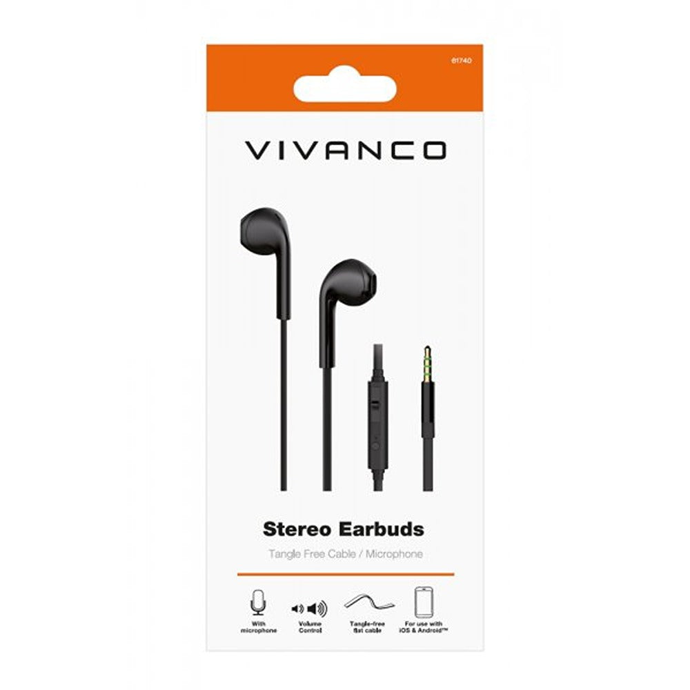 Vivanco Kuulokkeet Stereo Earbuds 3.5mm Musta