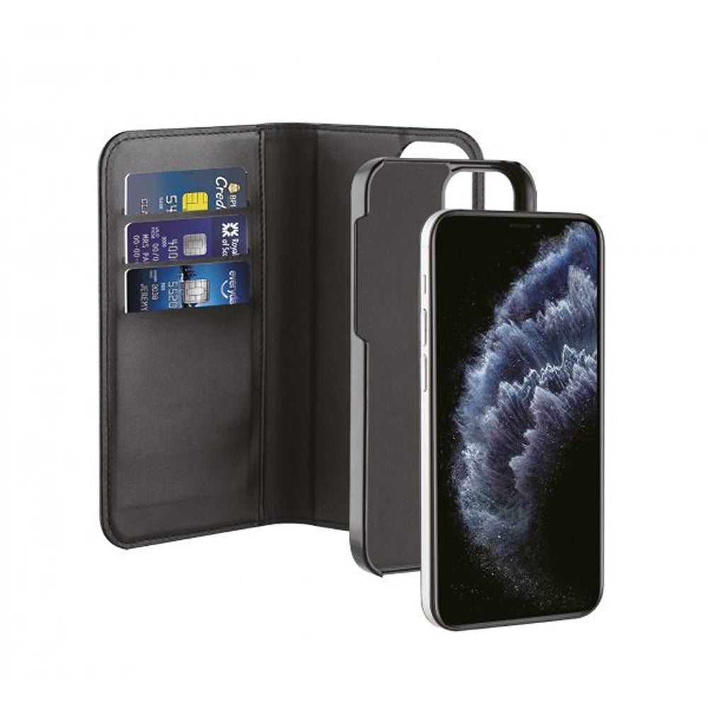 Vivanco iPhone 12 Mini -kotelo 2in1 Wallet Case Musta