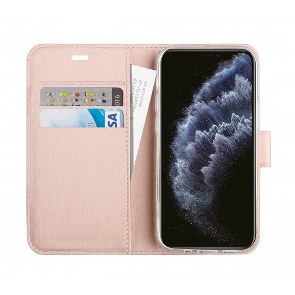 Vivanco iPhone 12 Pro Max suojakotelo Classic Wallet ruusukulta