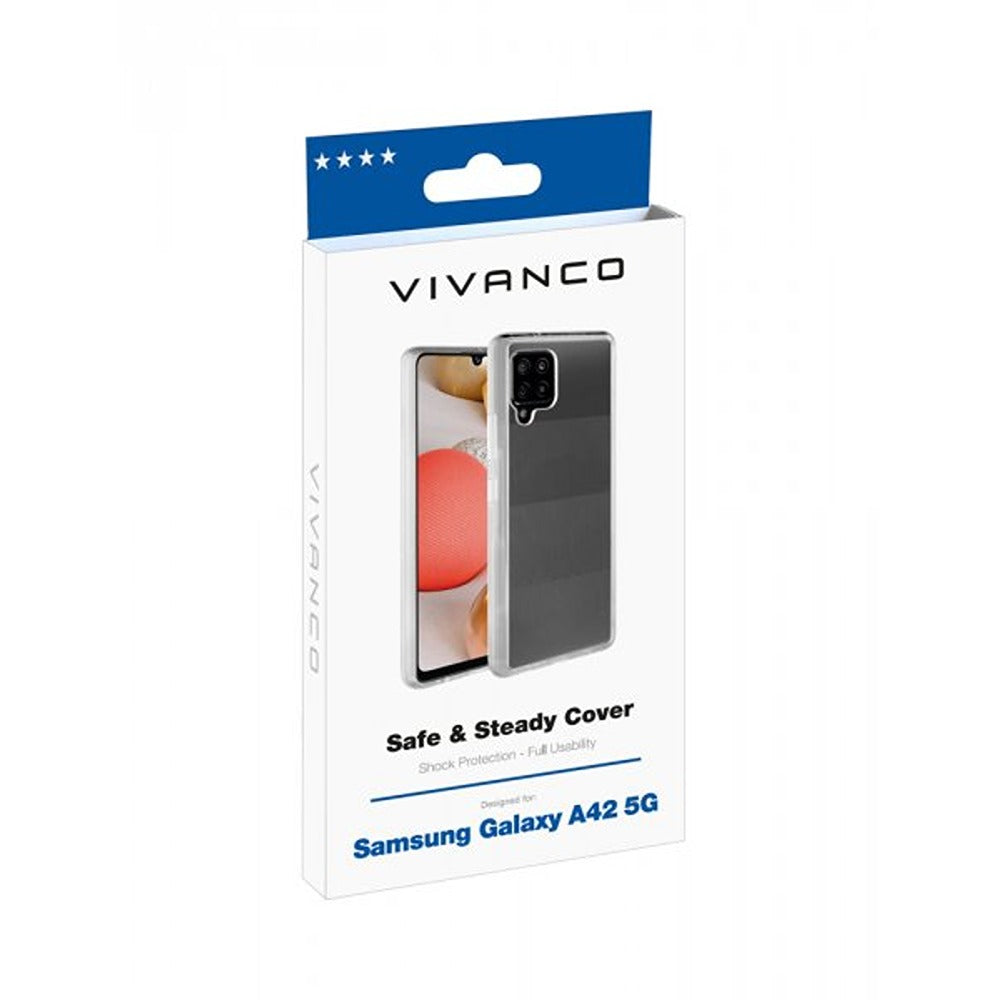 Vivanco Samsung Galaxy A42 5G Suojakuori Safe & Steady Läpinäkyvä