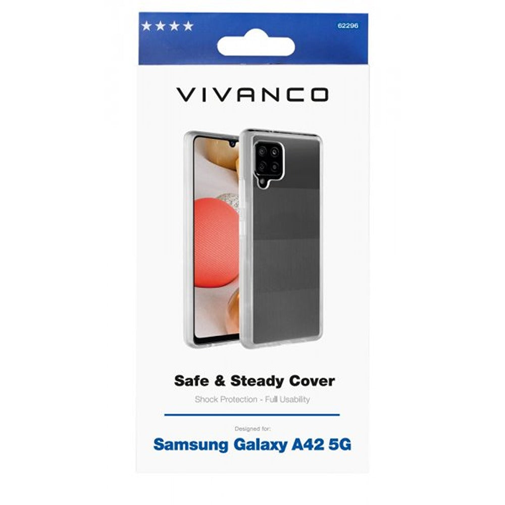 Vivanco Samsung Galaxy A42 5G Suojakuori Safe & Steady Läpinäkyvä