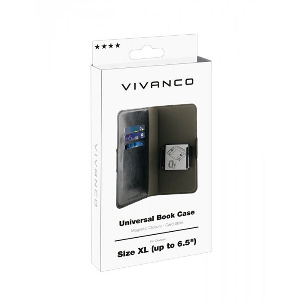 Vivanco-suojakotelo, universaali Book Case XL, musta