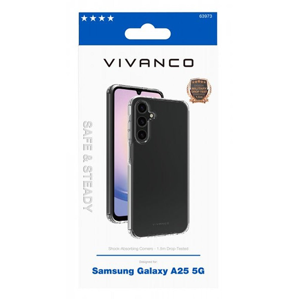 Vivanco Samsung Galaxy A25 Kuoret Safe & Steady Transparent