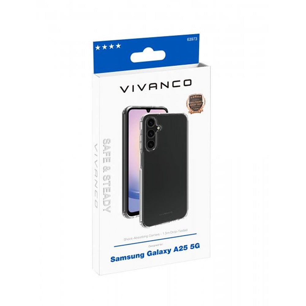 Vivanco Samsung Galaxy A25 Kuoret Safe & Steady Transparent