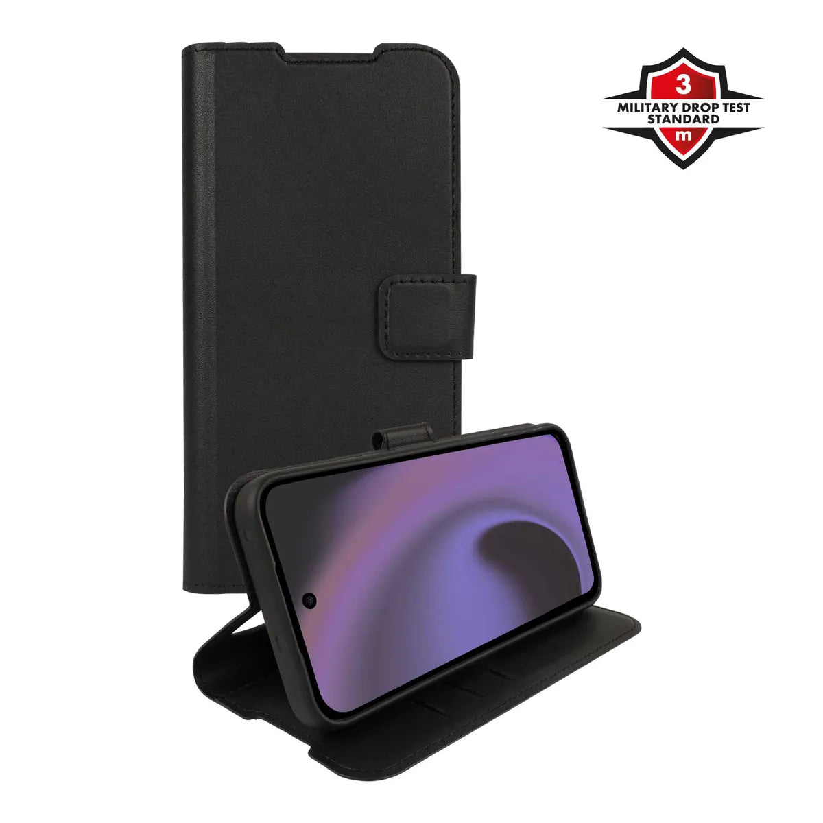 X2O Realme 16 Kotelo Classic Wallet Musta
