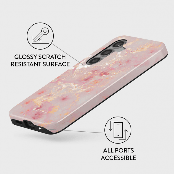 Burga Samsung Galaxy S24 Suojakuori Tough Golden Coral