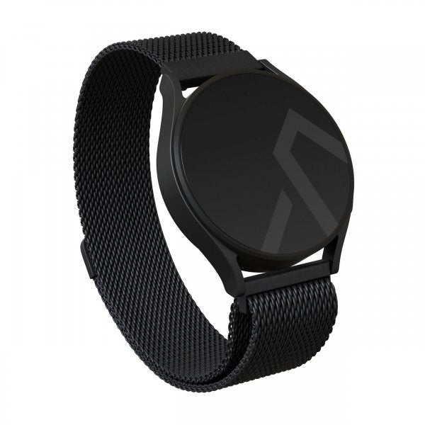 Burga Samsung Galaxy Watch 20mm Ranneke Metal Mesh Musta