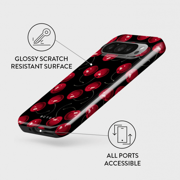 Burga Google Pixel 9/Pixel 9 Pro kuori Tough Cherrybomb