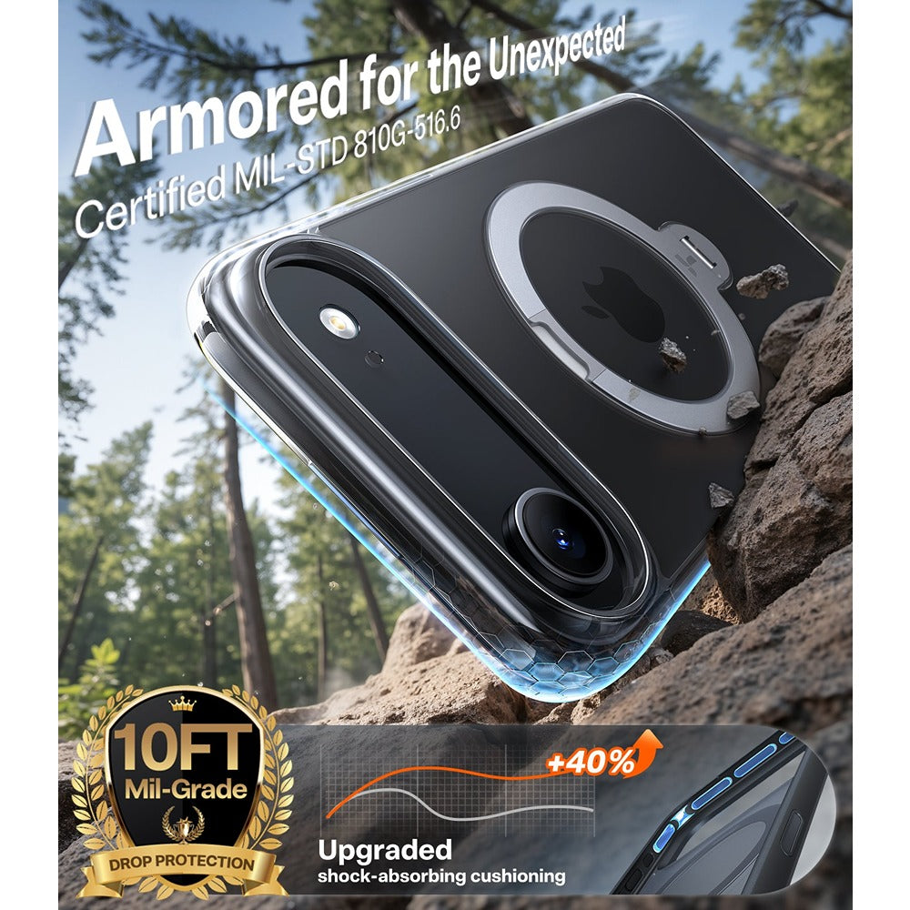 Torras iPhone Air Kuori Ostand Q3 Spin Kirkas