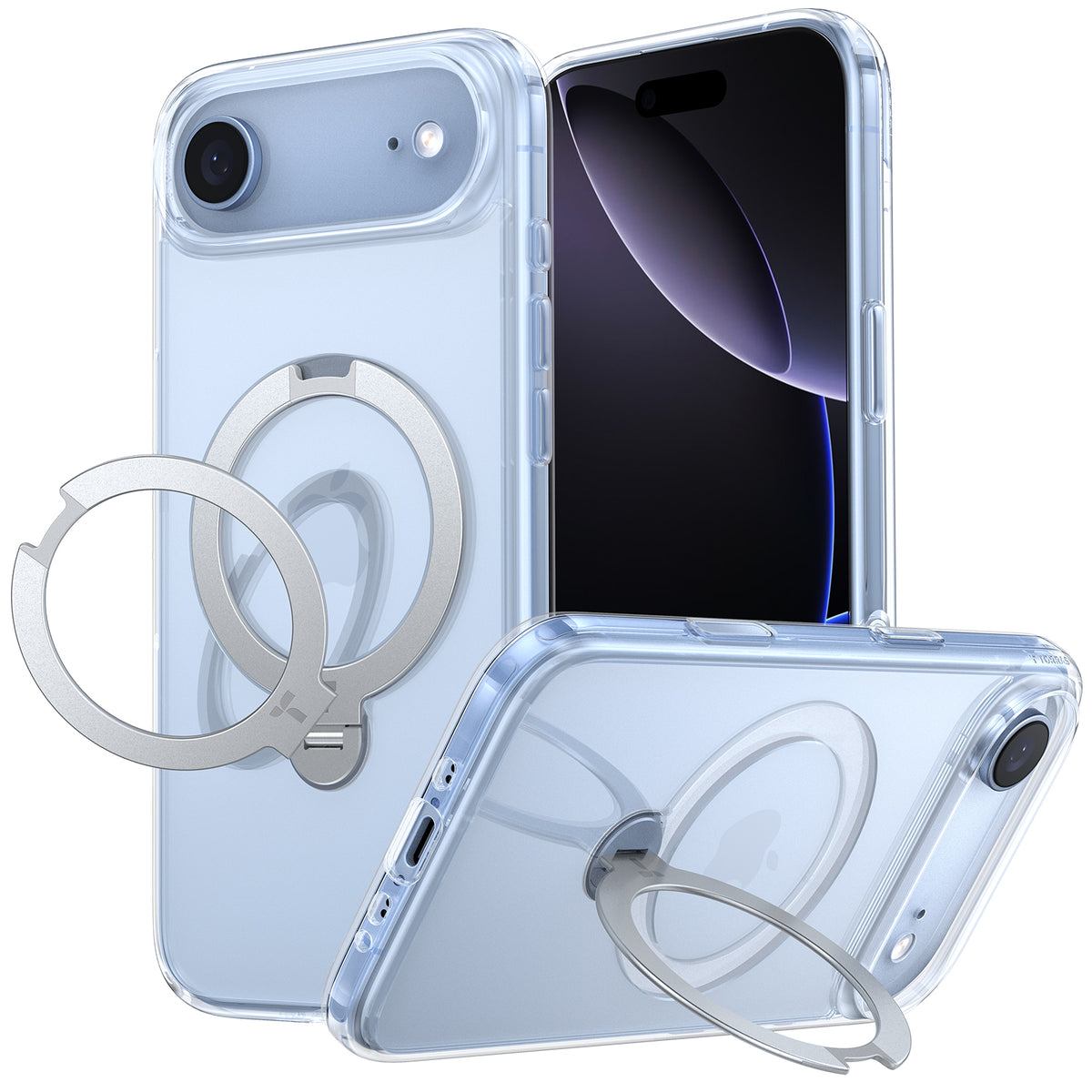 Torras iPhone Air Kuori Ostand Q3 Spin Kirkas