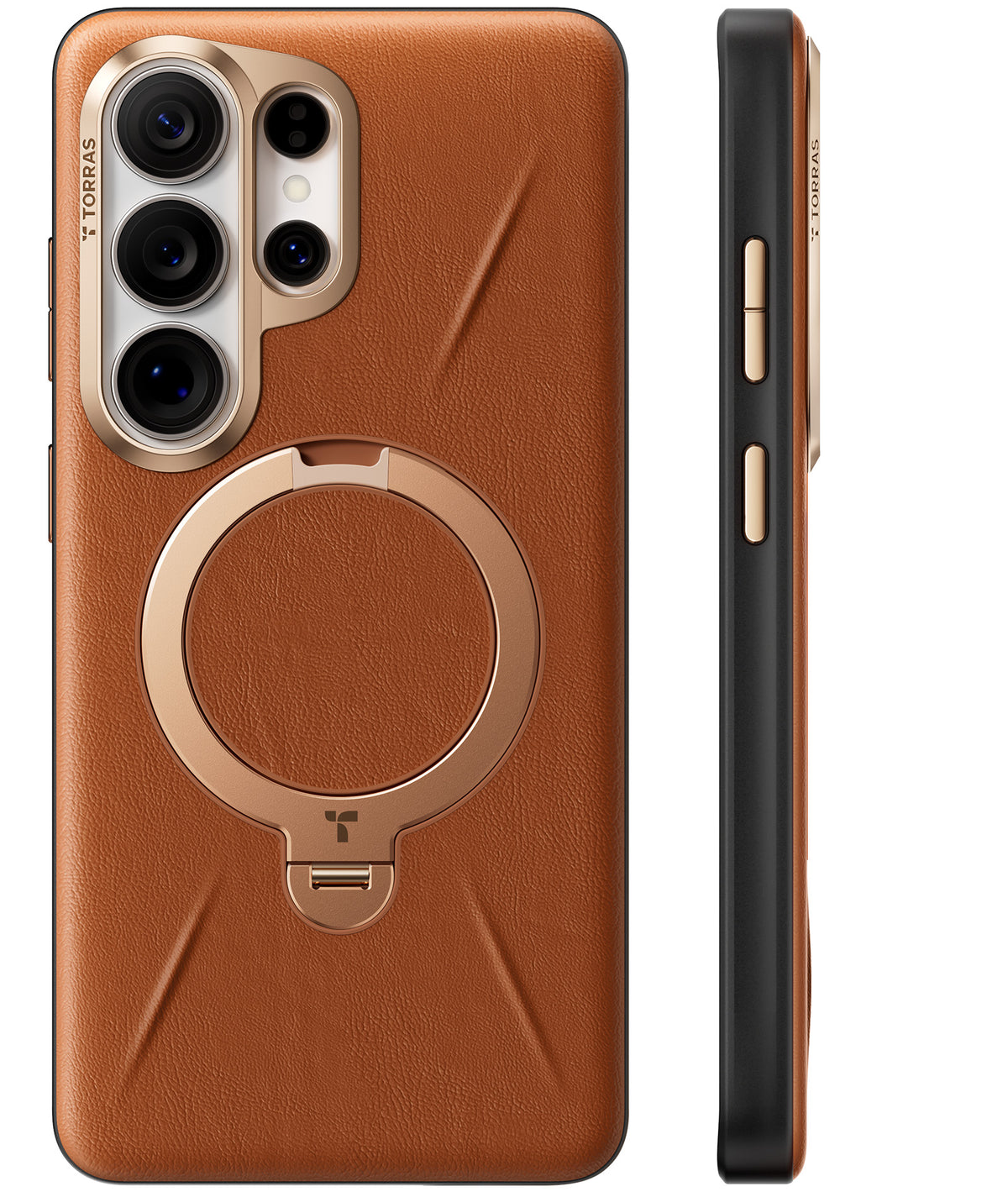 Torras Samsung Galaxy S26 Ultra Kuori Ostand Q3 Vegskin Amber Brown