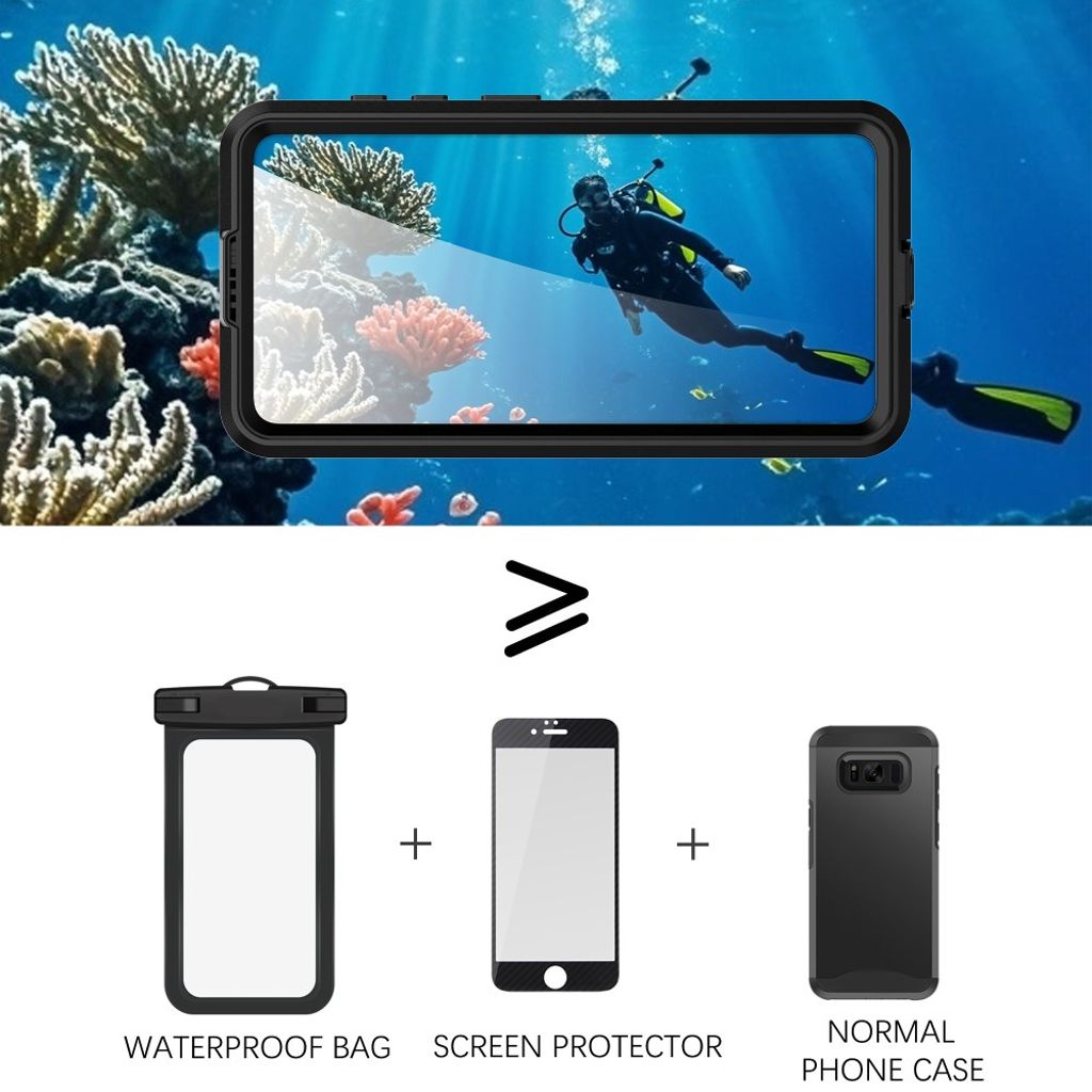Redpepper Samsung Galaxy S26 Kuori Vesitiiveys IP68 MagSafe Musta