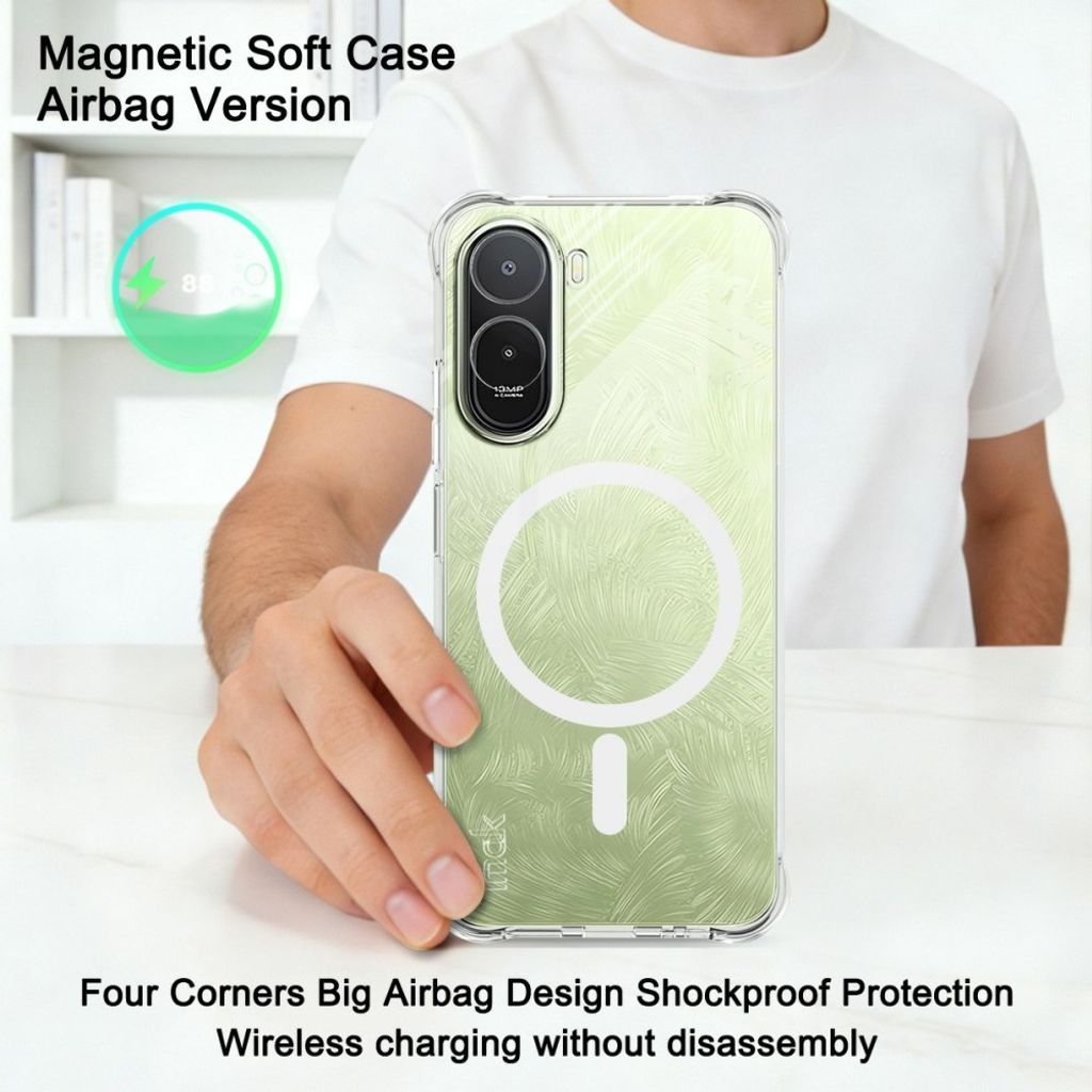 Lc.Imeeke Xiaomi Redmi A7 Pro Kotelo Airbag MagSafe Kirkas