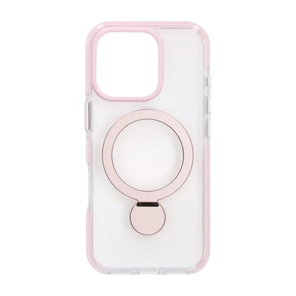 iPhone 16 Pro Max -kuoret rengasjalustalla, MagSafe, pinkki