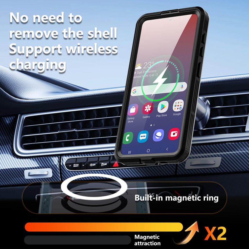 Redpepper Samsung Galaxy S26 Kuori Vesitiiveys IP68 MagSafe Musta