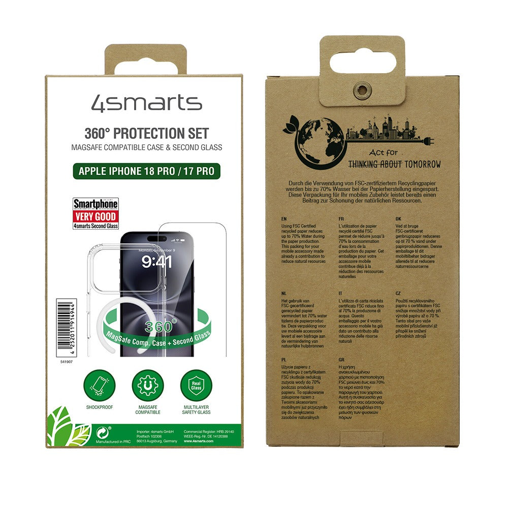 4smarts iPhone 17 Pro/iPhone 18 Pro 360-suojaussetti