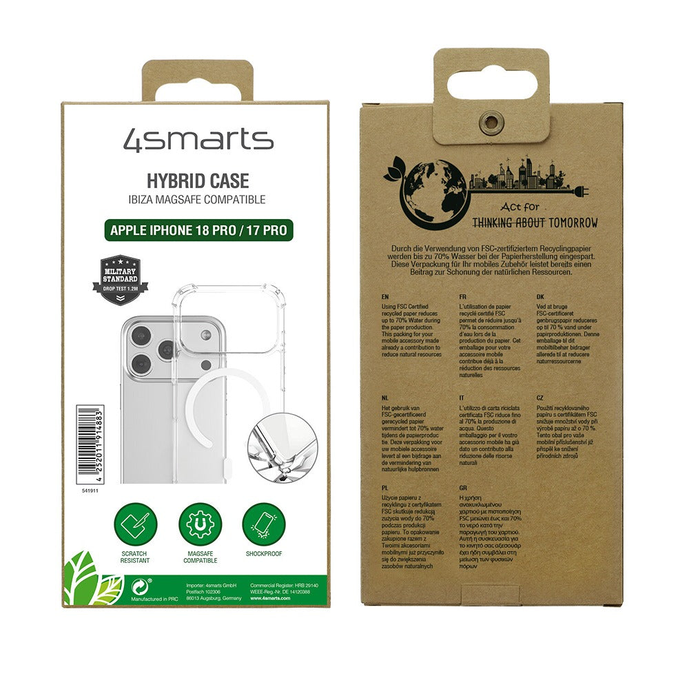 4smarts iPhone 17 Pro/iPhone 18 Pro Kuori Ibiza MagSafe Kirkas
