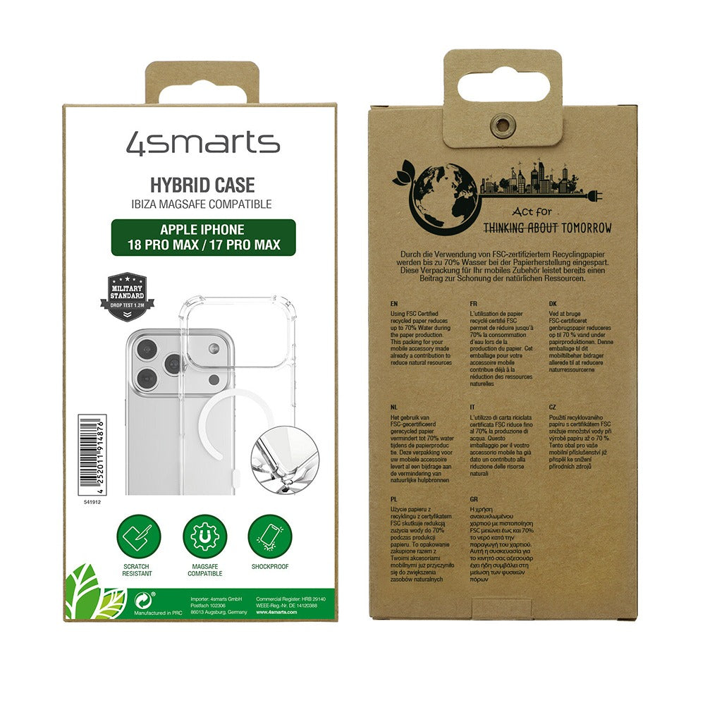 4smarts iPhone 17 Pro Max/iPhone 18 Pro Max Kuori Ibiza MagSafe Kirkas