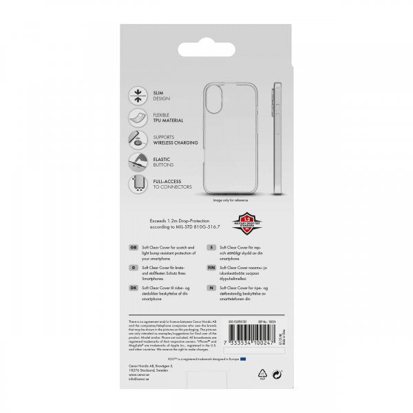 X2O iPhone Air Soft Clear Cover Läpinäkyvä