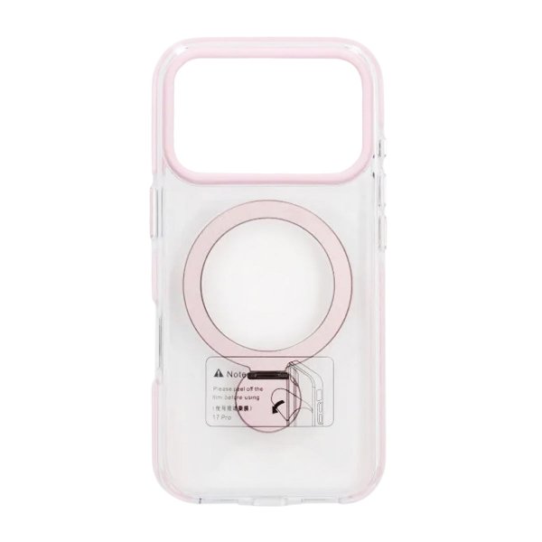 iPhone 17 Pro Max Kuori Sormusteline MagSafe Pinkki