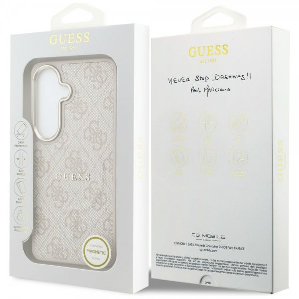 Guess Samsung Galaxy S26 Kuoret 4G Kohokuvioitu MagSafe Vaaleanpunainen