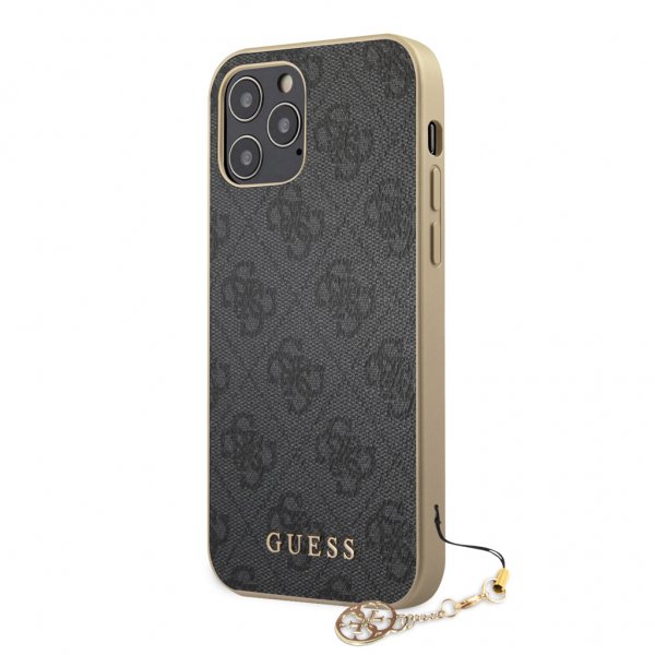 Guess iPhone 12/iPhone 12 Pro Kuori 4G Charms Harmaa