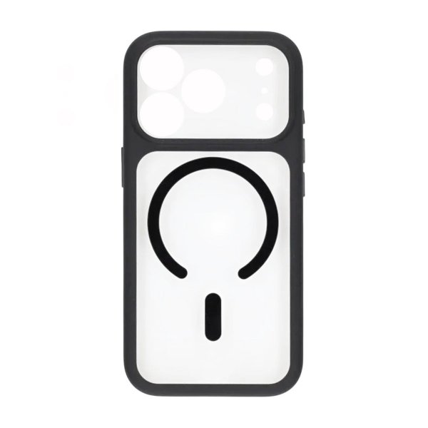 iPhone 17 Pro -kuoret kamerasuojalla MagSafe, läpinäkyvä/musta