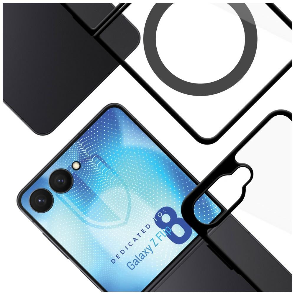 3mk Samsung Galaxy Z Flip 8 Kuori Satin Armor MagCase Musta