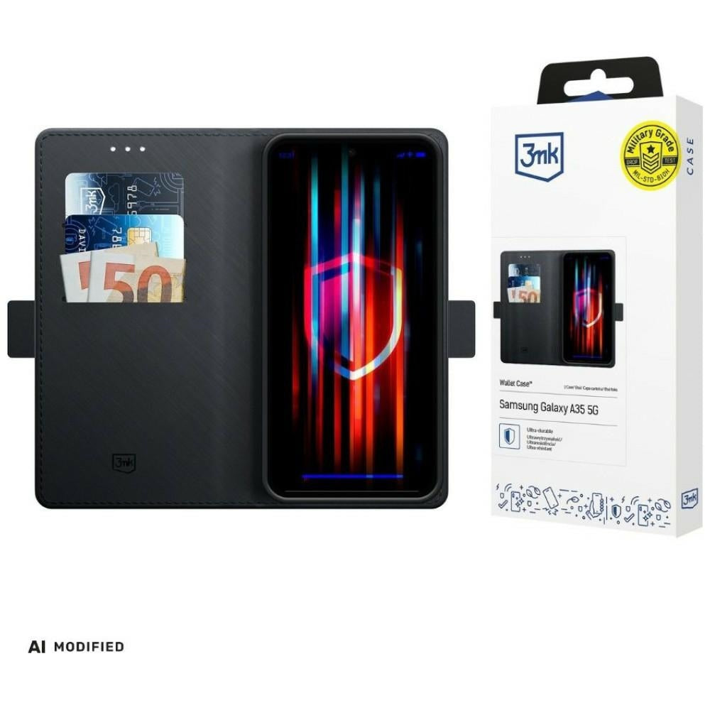 3mk Xiaomi 17T Pro Kotelo Wallet Musta