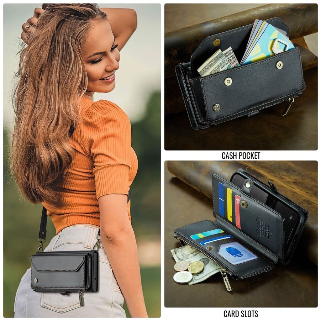 CaseMe iPhone 16e/iPhone 17e Kotelo C36 Series Musta