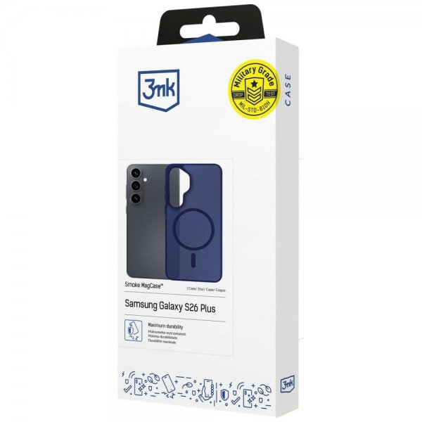 3mk Samsung Galaxy S26 Plus Kuori Smoke MagCase Sininen