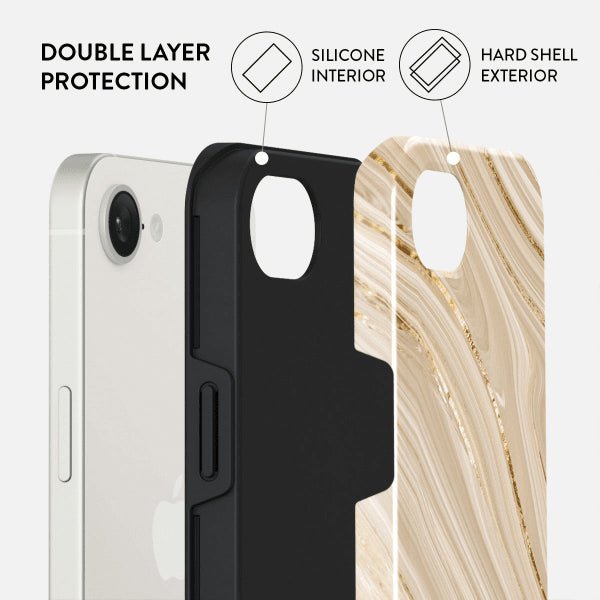 Burgan iPhone 16e/iPhone 17e Tough Full Glam -suojakuoret