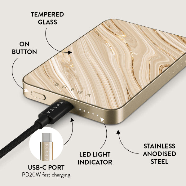 Burga Powerbank MagSafe 5000 mAh Täysi Glamour