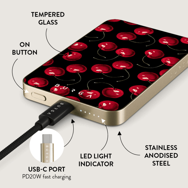 Burga Powerbank MagSafe 5000 mAh Cherrybomb Kulta