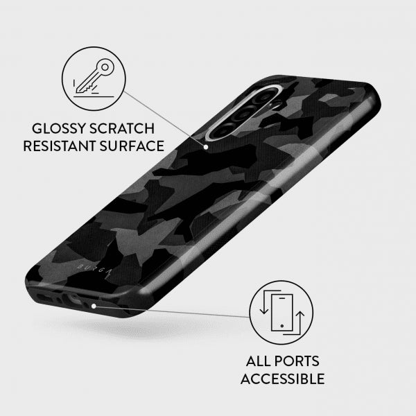Burga Samsung Galaxy A56 Kuori Tough Night Black Camo