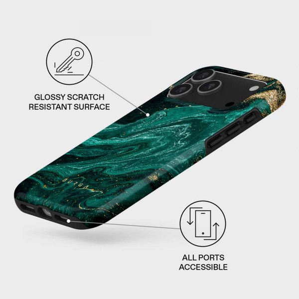 Burga iPhone 17 Pro Tough MagSafe -kuori, Emerald Pool