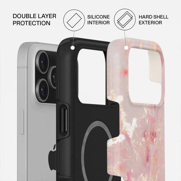 Burga iPhone 17 Pro Max -suojakotelo Tough MagSafe Golden Coral