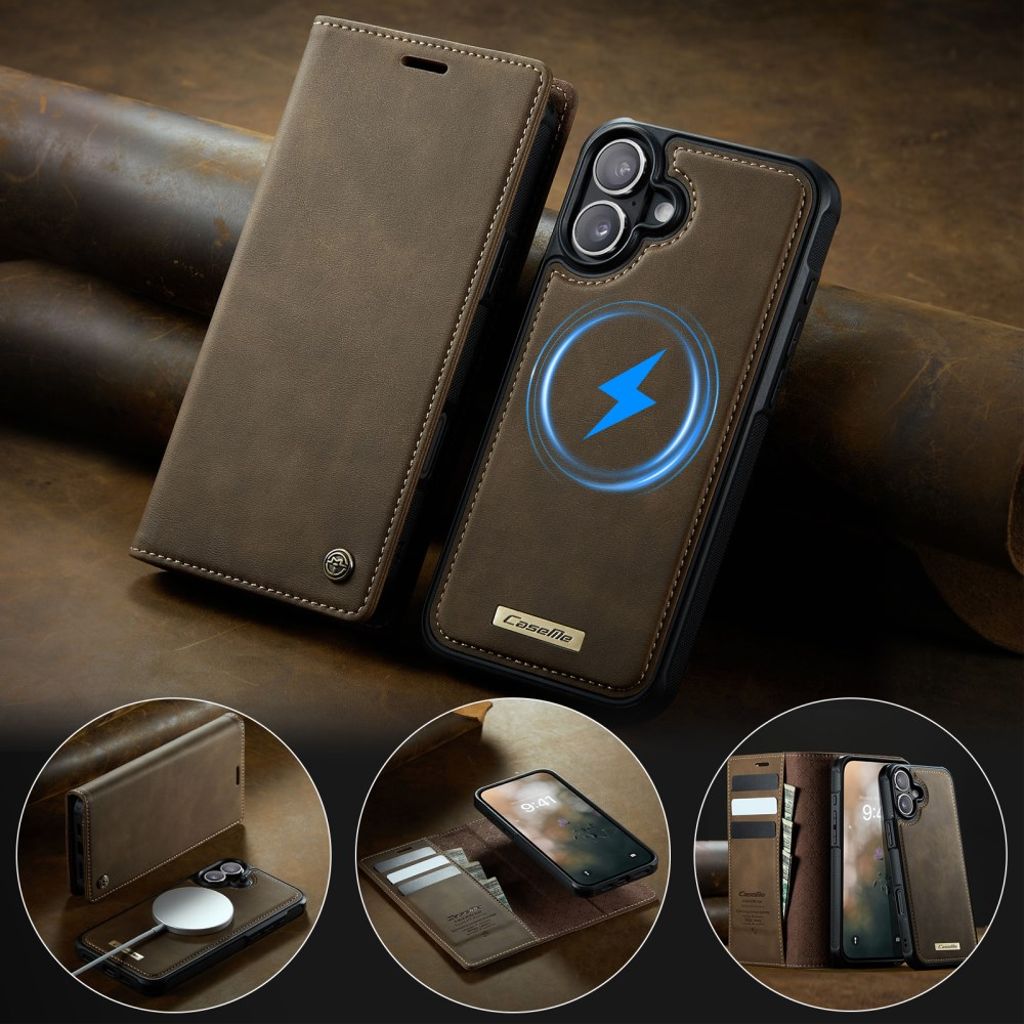 CaseMe iPhone 17 Kotelo C49 Series Ruskea