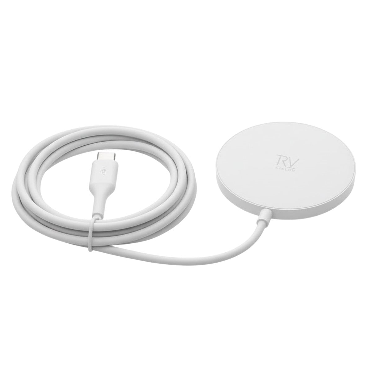 Rvelon Langaton MagSafe Laturi telineellä Qi2 15W USB-C Valkoinen
