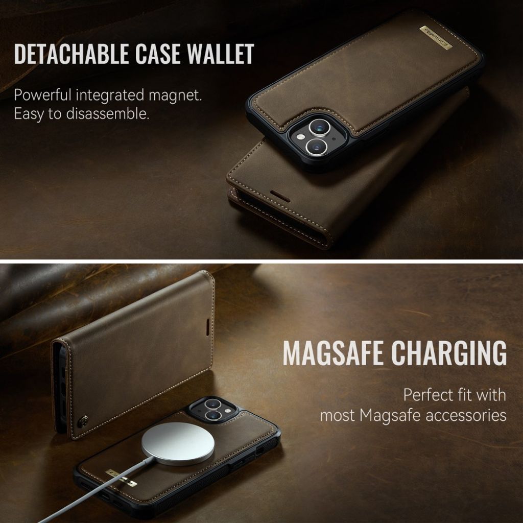 CaseMe iPhone 13 Kotelo C49 Series Ruskea