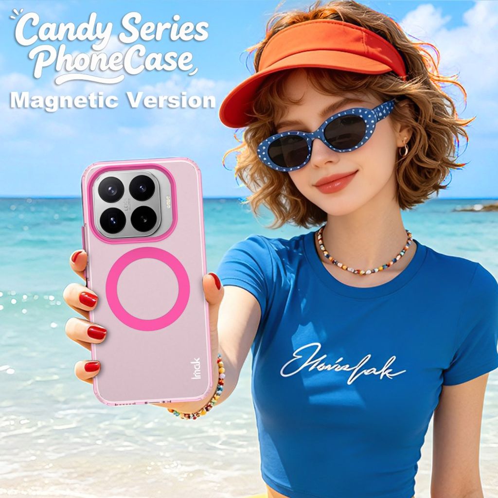 Imak Xiaomi 17T Kuori Candy Color MagSafe Vaaleanpunainen