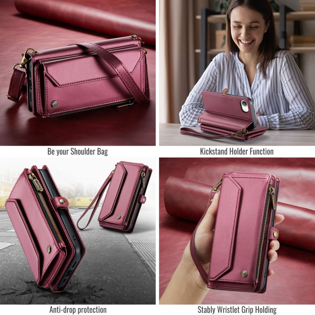 CaseMe iPhone 16e/iPhone 17e Kotelo C36 Series Punainen