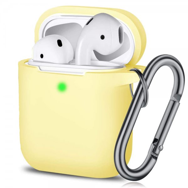 KeyBudz AirPods (1/2) Kuori PodSkinz KeyChain Series Pastellinkeltainen
